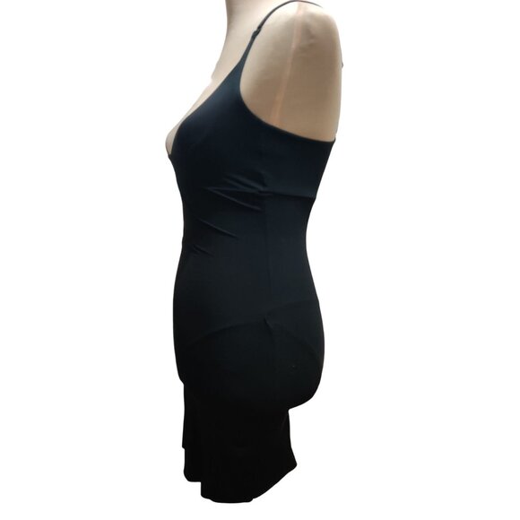 Flexees M womens shapewear slip black firm control bodysuit hook gusset 83053 - Picture 13 of 14